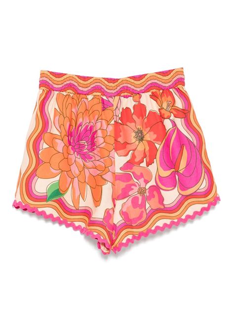 Pantaloncini con stampa floreale in rosa Farm rio - donna FARM RIO | 33646725097